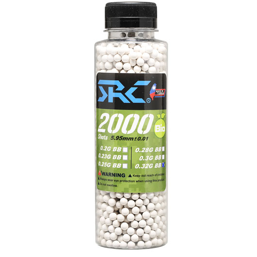 SRC High Precision Perfect Bio BBs 0,32g 2.000er Flasche weiss