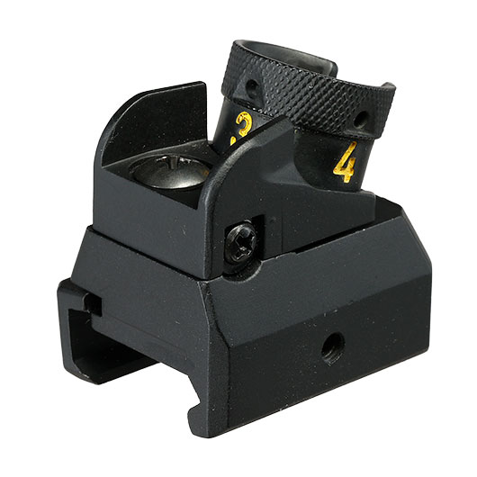 Double Bell Classic Ringvisier Rear Sight f. 20 - 22 mm Schienen schwarz