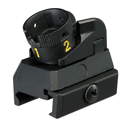 Double Bell Classic Ringvisier Rear Sight f. 20 - 22 mm Schienen schwarz Bild 2