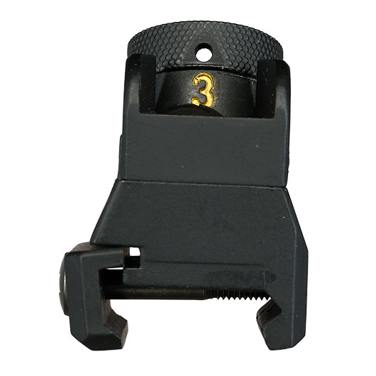 Double Bell Classic Ringvisier Rear Sight f. 20 - 22 mm Schienen schwarz Bild 6