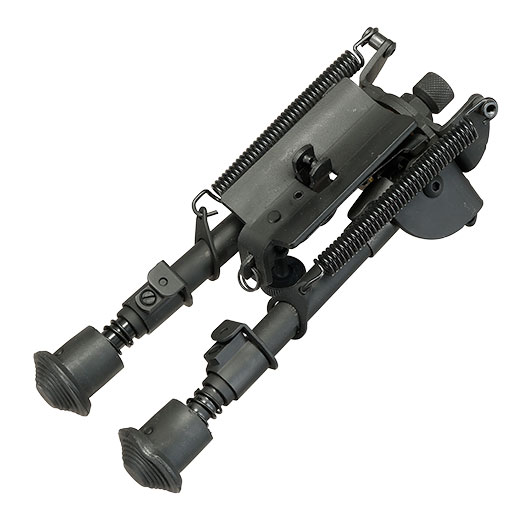 Double Bell Tactical Zweibein mit Gummif��e und 20 - 22mm- / Sniper-Halterung schwarz - Short-Version Bild 1