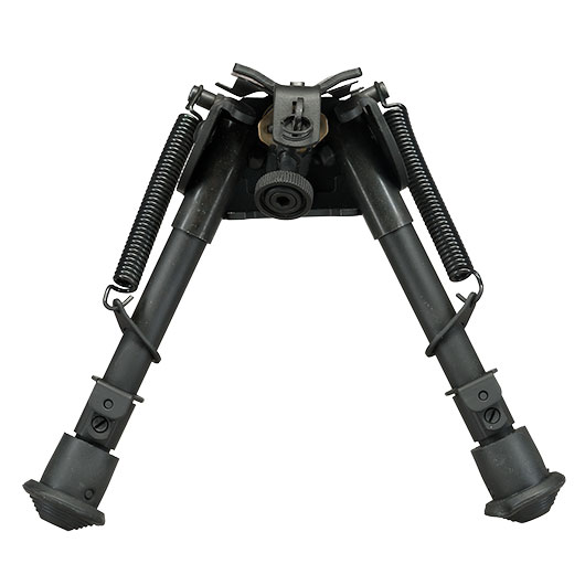 Double Bell Tactical Zweibein mit Gummif��e und 20 - 22mm- / Sniper-Halterung schwarz - Short-Version Bild 2