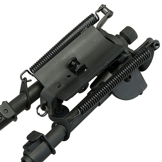 Double Bell Tactical Zweibein mit Gummif��e und 20 - 22mm- / Sniper-Halterung schwarz - Short-Version Bild 4