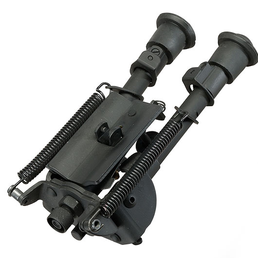 Double Bell Tactical Zweibein mit Gummif��e und 20 - 22mm- / Sniper-Halterung schwarz - Short-Version Bild 8