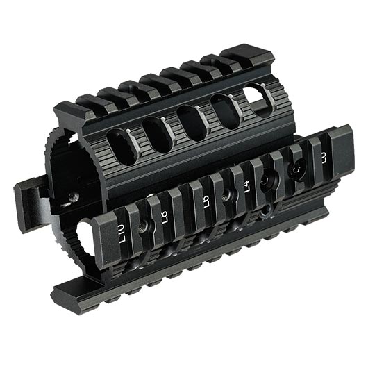 VFC AKS74U CNC Aluminium K-Rail Model 3 Handguard Kit f. VFC AKS74U / AVS74U GBB Gewehre schwarz