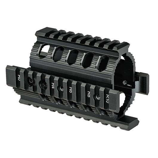 VFC AKS74U CNC Aluminium K-Rail Model 3 Handguard Kit f. VFC AKS74U / AVS74U GBB Gewehre schwarz Bild 1