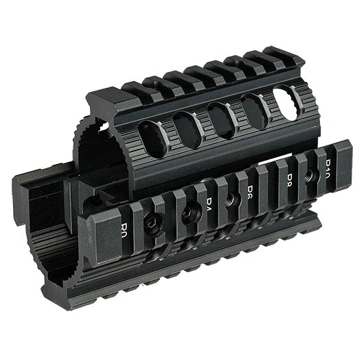 VFC AKS74U CNC Aluminium K-Rail Model 3 Handguard Kit f. VFC AKS74U / AVS74U GBB Gewehre schwarz Bild 2