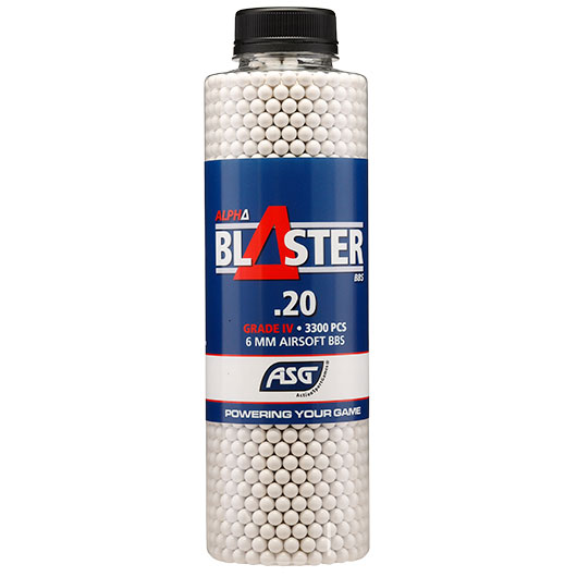 ASG Alpha Blaster Grade IV Precision BBs 0,20g 3.300er Flasche weiss