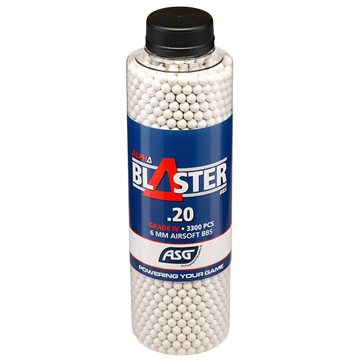 ASG Alpha Blaster Grade IV Precision BBs 0,20g 3.300er Flasche weiss Bild 2