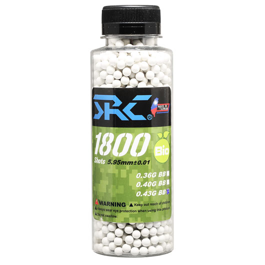 SRC High Precision Perfect Bio BBs 0,43g 1.800er Flasche weiss