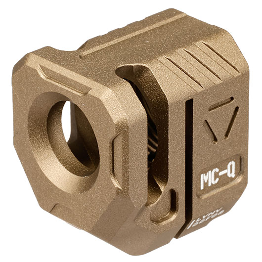 Strike Industries MC-Q Micro Comp Quad Aluminium Compensator f. Auenlufe m. 14mm- Auengewinde Flat Dark Earth