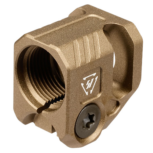 Strike Industries MC-Q Micro Comp Quad Aluminium Compensator f. Auenlufe m. 14mm- Auengewinde Flat Dark Earth Bild 2