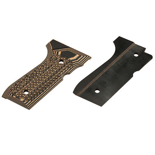 SRC G10 CNC Ops Texture Griffschalen f. TM / WE / KLI / SRC / KJW M92 / M9 GBB Pistolen Flat Dark Earth Bild 1