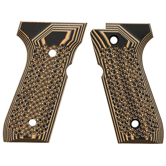 SRC G10 CNC Ops Texture Griffschalen f. TM / WE / KLI / SRC / KJW M92 / M9 GBB Pistolen Flat Dark Earth Bild 2