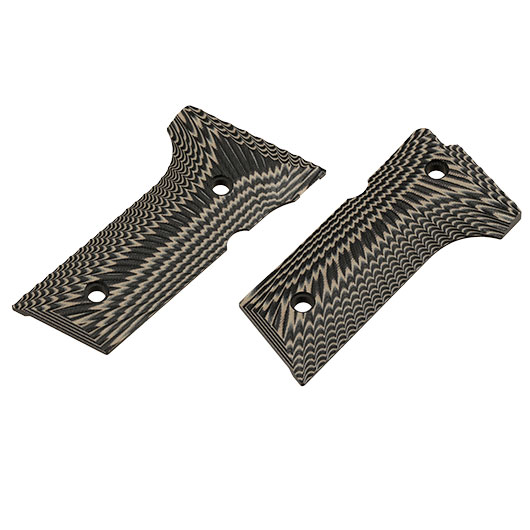 SRC G10 CNC Ops Texture Griffschalen f. TM / WE / KLI / SRC / KJW M92 / M9 GBB Pistolen grau