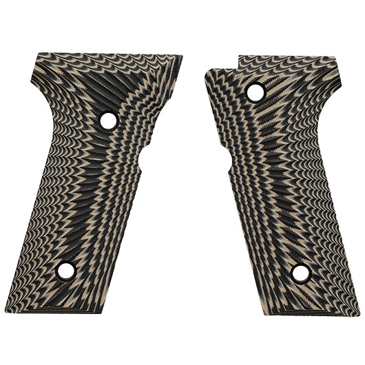 SRC G10 CNC Ops Texture Griffschalen f. TM / WE / KLI / SRC / KJW M92 / M9 GBB Pistolen grau Bild 2