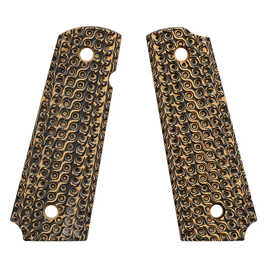 SRC G10 CNC Ops Texture Griffschalen f. TM / WE / KLI / SRC / KJW 1911 GBB Pistolen Flat Dark Earth Bild 2