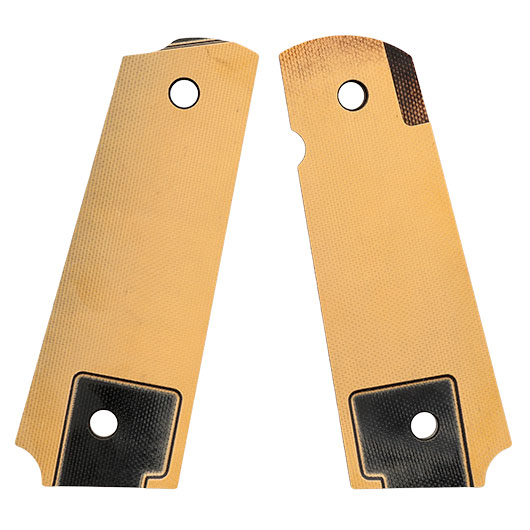 SRC G10 CNC Ops Texture Griffschalen f. TM / WE / KLI / SRC / KJW 1911 GBB Pistolen Flat Dark Earth Bild 3