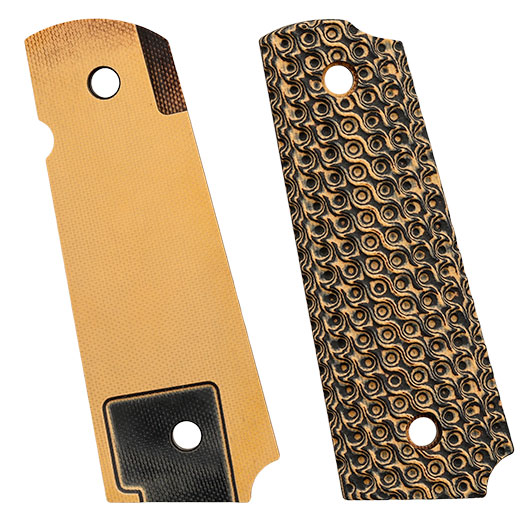 SRC G10 CNC Ops Texture Griffschalen f. TM / WE / KLI / SRC / KJW 1911 GBB Pistolen Flat Dark Earth Bild 4