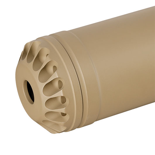 Crusader URGI / MK16-Style EL-QD Aluminium Silencer mit QD Stahl Flash-Hider 14mm- Flat Dark Earth Bild 7