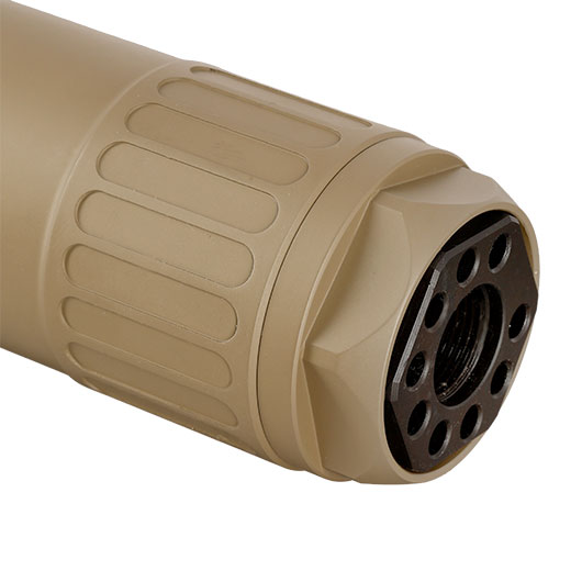 Crusader URGI / MK16-Style EL-QD Aluminium Silencer mit QD Stahl Flash-Hider 14mm- Flat Dark Earth Bild 9