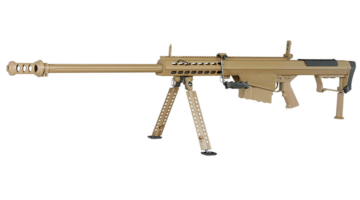 Snow Wolf Barrett M107A1 Vollmetall Bolt-Action Snipergewehr Springer 6mm BB tan