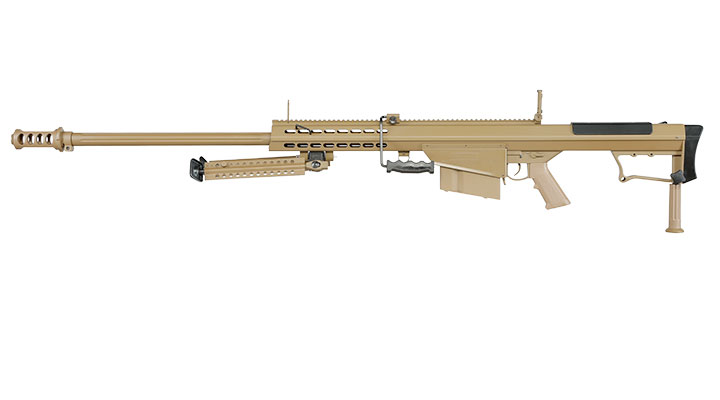 Snow Wolf Barrett M107A1 Vollmetall Bolt-Action Snipergewehr Springer 6mm BB tan Bild 1