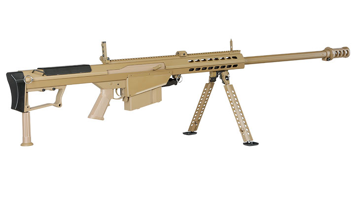Snow Wolf Barrett M107A1 Vollmetall Bolt-Action Snipergewehr Springer 6mm BB tan Bild 4