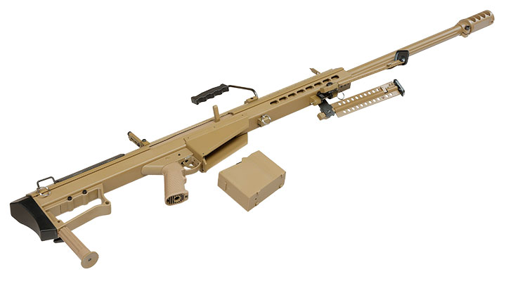 Snow Wolf Barrett M107A1 Vollmetall Bolt-Action Snipergewehr Springer 6mm BB tan Bild 6
