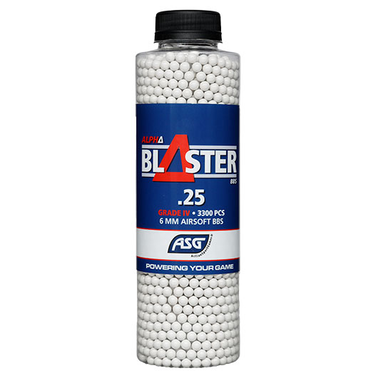 ASG Alpha Blaster Grade IV Precision BBs 0,25g 3.300er Flasche weiss