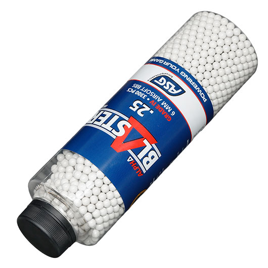 ASG Alpha Blaster Grade IV Precision BBs 0,25g 3.300er Flasche weiss Bild 4