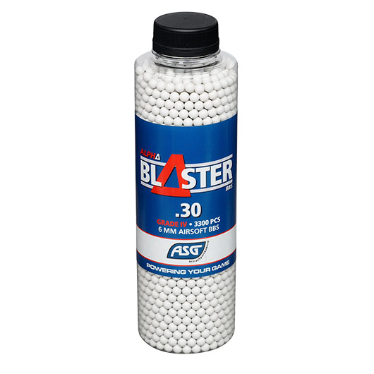 ASG Alpha Blaster Grade IV Precision BBs 0,30g 3.300er Flasche weiss Bild 2