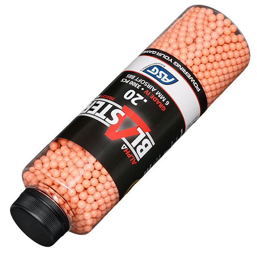 ASG Alpha Blaster Tracer Red Grade IV Precision BBs 0,20g 3.300er Flasche rot Bild 4