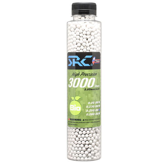 SRC High Precision Perfect Bio BBs 0,25g 3.000er Flasche weiss