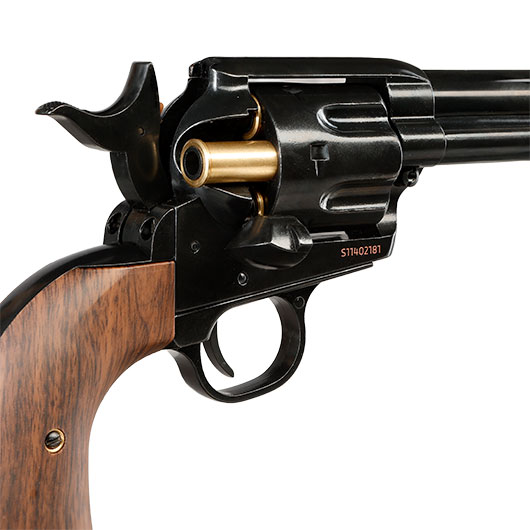 King Arms SAA .45 Peacemaker 11 Zoll Revolver Gas 6mm BB Electroplating Black Bild 8