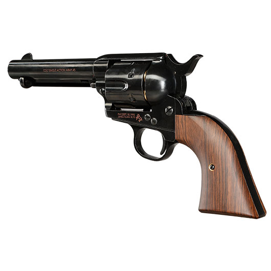 King Arms Colt SAA .45 Peacemaker 4 Zoll Revolver Gas 6mm BB Electroplating Black Bild 10