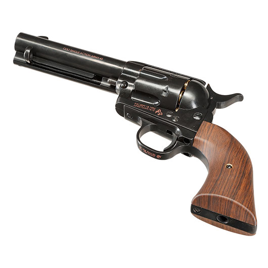 King Arms Colt SAA .45 Peacemaker 4 Zoll Revolver Gas 6mm BB Electroplating Black Bild 11