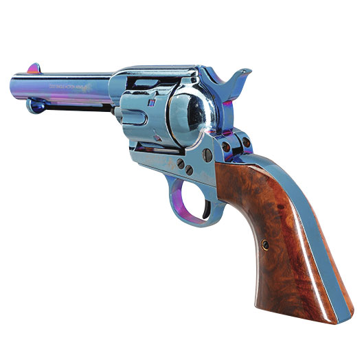 King Arms Colt SAA .45 Peacemaker 4 Zoll Revolver Gas 6mm BB stahlblau Bild 10