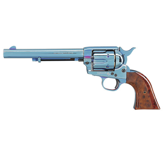 King Arms Colt SAA .45 Peacemaker 6 Zoll Revolver Gas 6mm BB stahlblau Bild 2