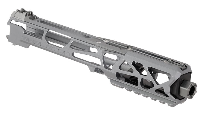 CTM Airsoft CNC Aluminium FUKU-2 Upper Receiver Kit Skeleton grau / schwarz f. Action Army AAP-01/C GBB Pistolen Bild 1