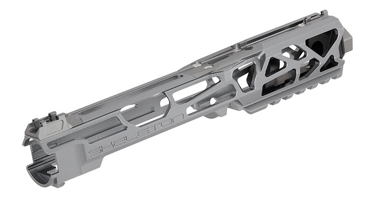 CTM Airsoft CNC Aluminium FUKU-2 Upper Receiver Kit Skeleton grau / schwarz f. Action Army AAP-01/C GBB Pistolen Bild 2