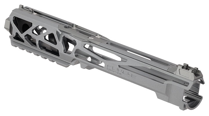 CTM Airsoft CNC Aluminium FUKU-2 Upper Receiver Kit Skeleton grau / schwarz f. Action Army AAP-01/C GBB Pistolen Bild 3