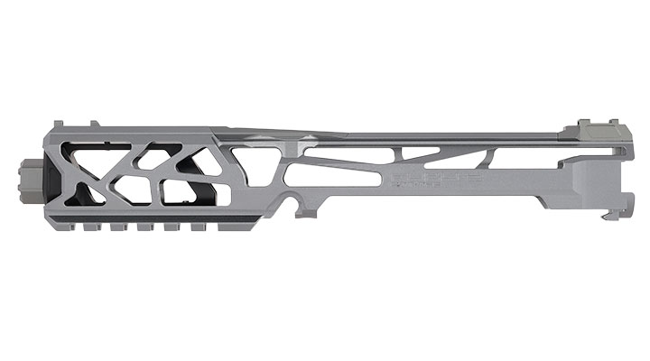 CTM Airsoft CNC Aluminium FUKU-2 Upper Receiver Kit Skeleton grau / schwarz f. Action Army AAP-01/C GBB Pistolen Bild 4