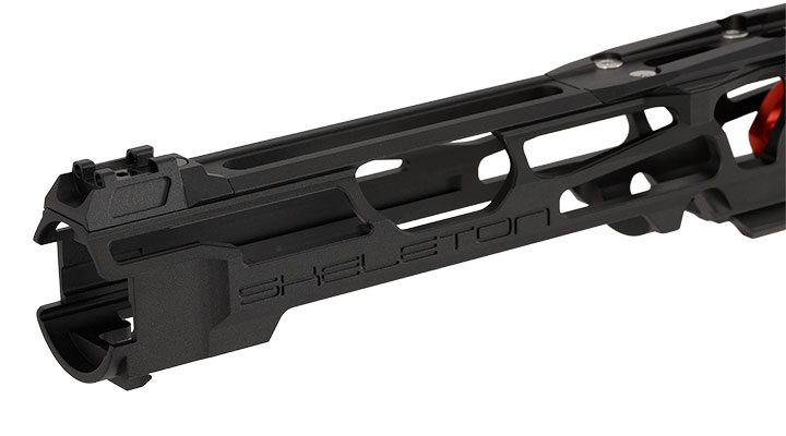 CTM Airsoft CNC Aluminium FUKU-2 Upper Receiver Kit Skeleton schwarz / rot f. Action Army AAP-01/C GBB Pistolen Bild 10