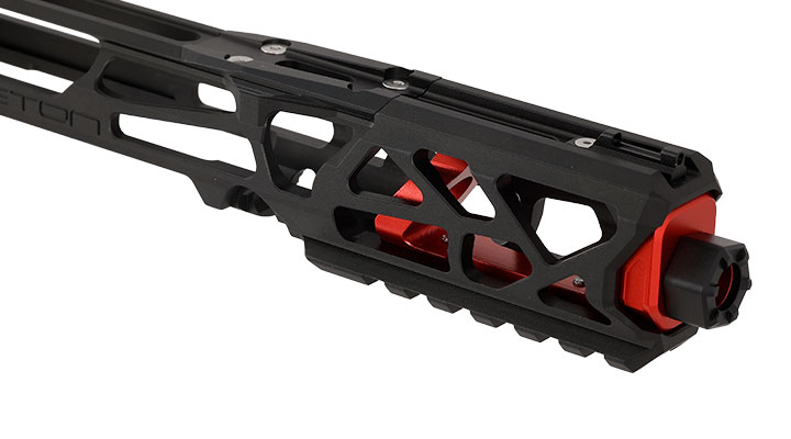 CTM Airsoft CNC Aluminium FUKU-2 Upper Receiver Kit Skeleton schwarz / rot f. Action Army AAP-01/C GBB Pistolen Bild 8