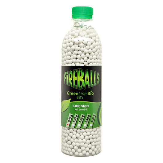 FireBalls Green Line Bio BBs 0,20g 3.000er Flasche weiss