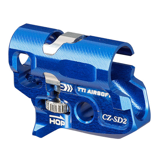 TTI Airsoft Infinity CNC Aluminium TDC-Style Hop-Up Chamber f. KJ Works Shadow 2 / CZ75 CO2BB Serie blau Bild 2