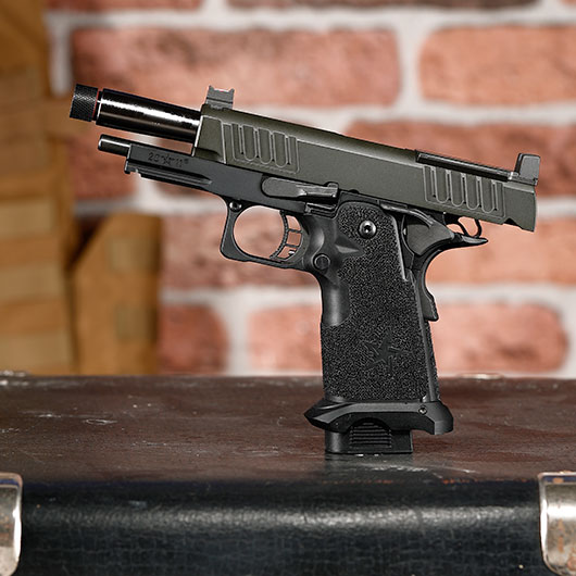 EMG Staccato 2011 C2 Vollmetall Hand Stippling Grip GBB 6mm BB schwarz - CNC Version Bild 1