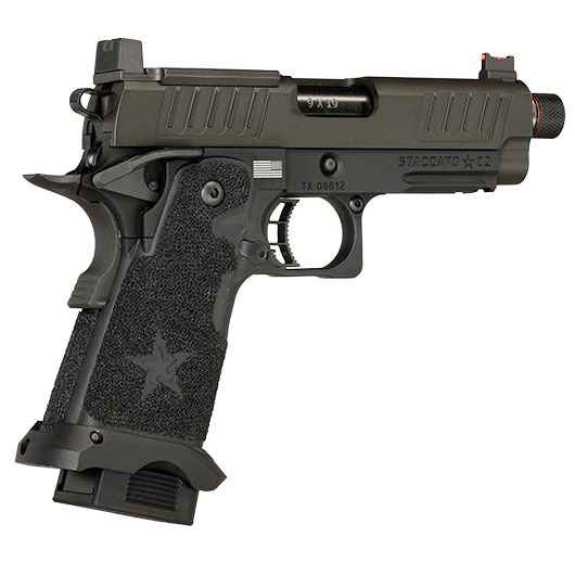 EMG Staccato 2011 C2 Vollmetall Hand Stippling Grip GBB 6mm BB schwarz - CNC Version Bild 6