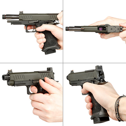 EMG Staccato 2011 C2 Vollmetall Hand Stippling Grip GBB 6mm BB schwarz - CNC Version Bild 8